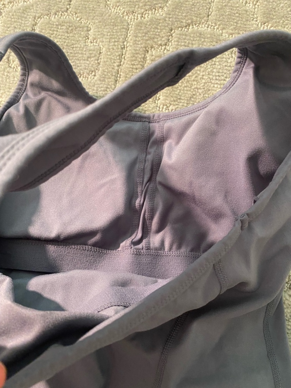 Calvin Klein Performance Racerback Tank Built In Bra Gray Athleisure‎ Medium - Picture 3 of 5